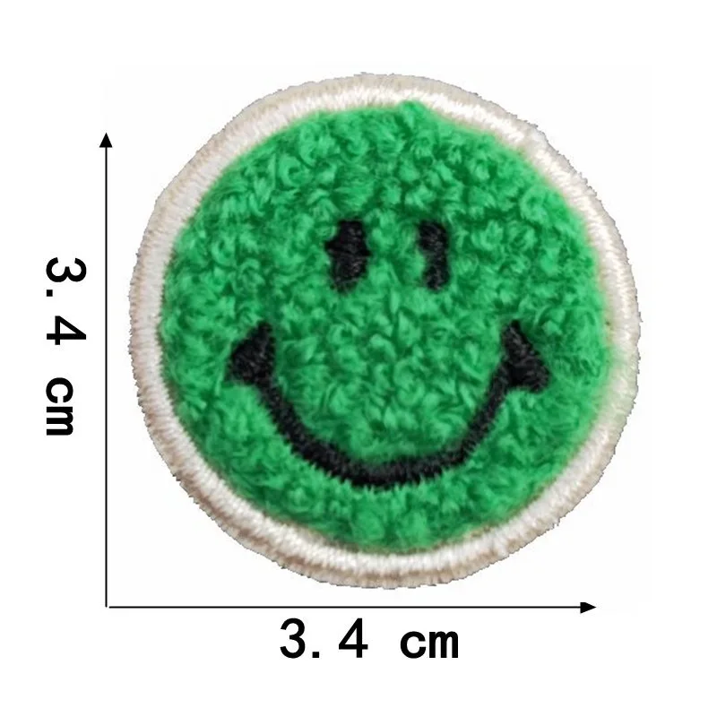 1Pcs Round Expression Smiley Face Patch Clothes Iron on Embroidered Sew Applique Cute Fabric Badge Garment Apparel Accessories 