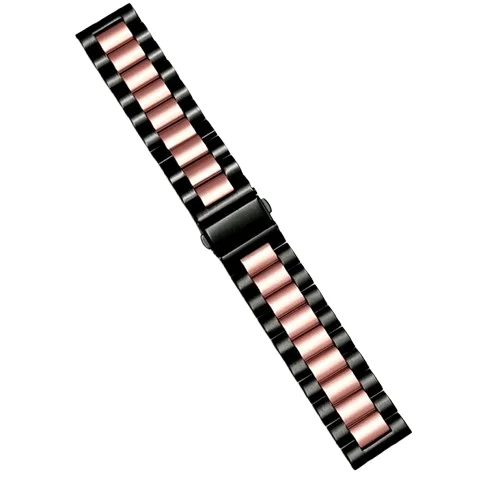 Classic Three-Bead Stainless Steel Sports Strap, 20mm/22mm