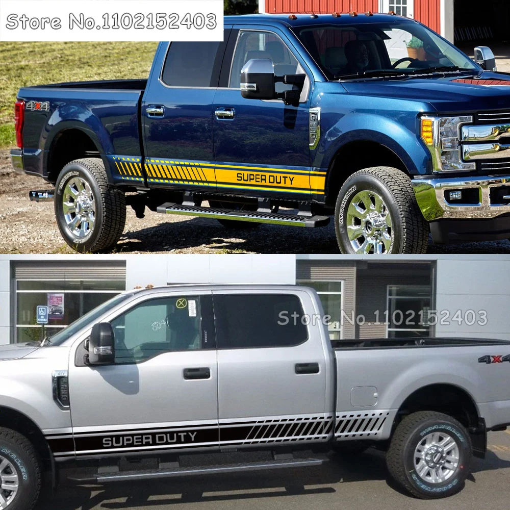 4Pcs Car Door Sill Protector Sticker for Ford F250 Super Duty