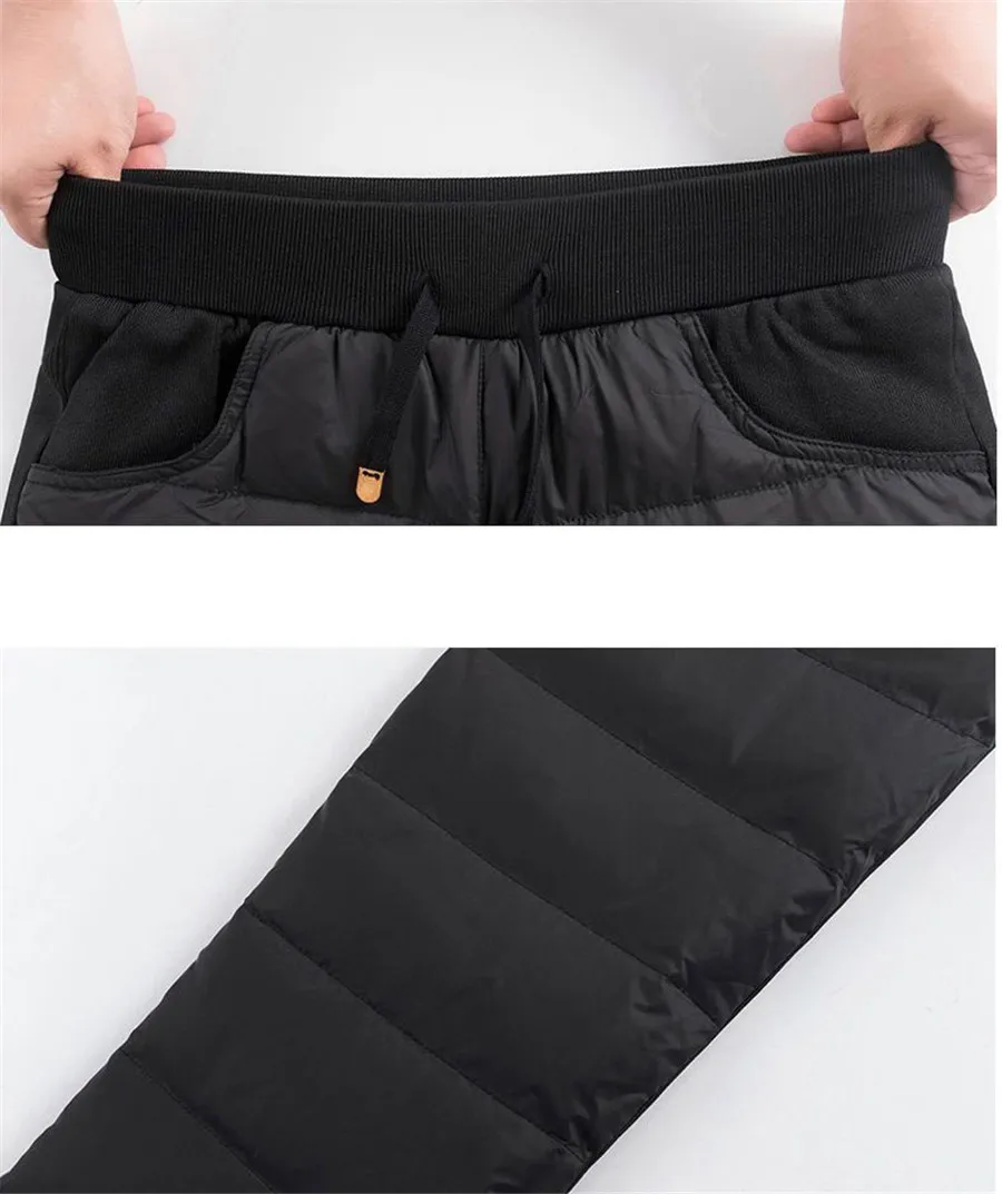 Mom's Winter Vintage Warm Thicken Pants Down Cotton High Waist Pencil Trousers Thick Snow Wear Skinny Oversized 4xl Pantalones
