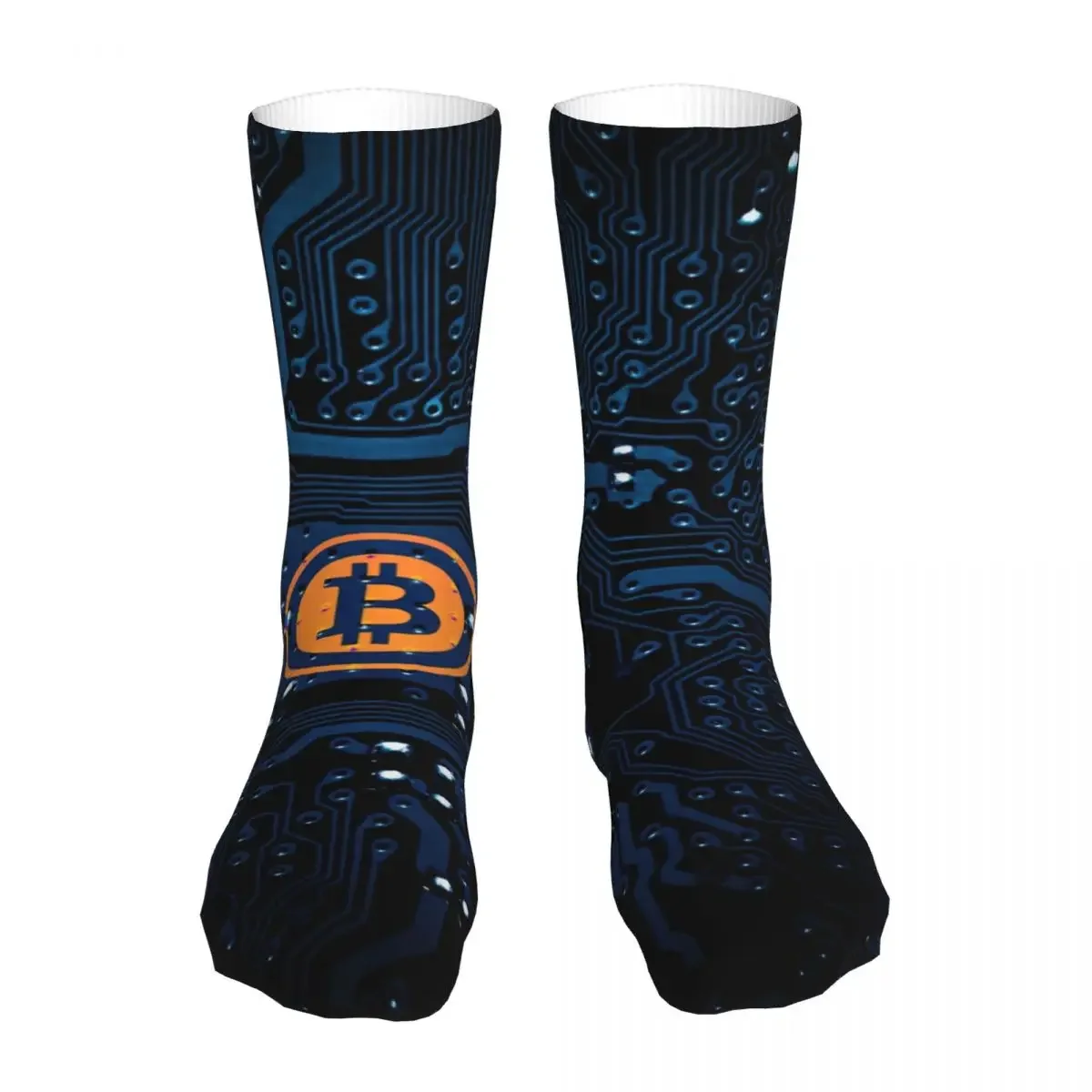 Uomo Ciclismo Bitcoin Btc Crypto Coin Socks Cotton Compression Women