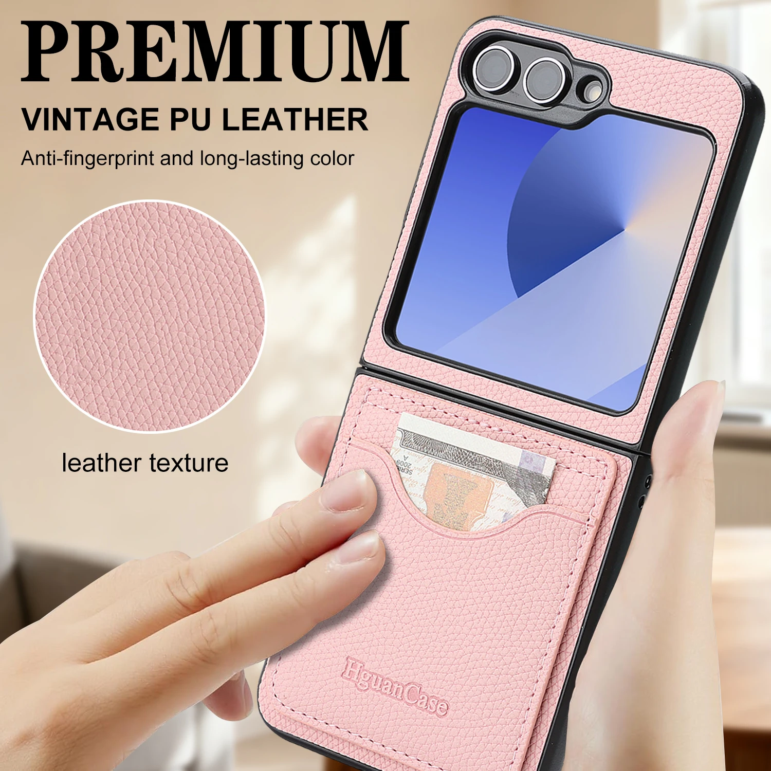 Luxury Leather Card Holder Phone Case - Comfortable Grip, Shockproof Slim Fit, Portable Cover