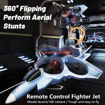 WIFI FPV HD Camera RC Fighter 2.4G Missile Launch Drone Plane  Flying Glider LED Light Foam Radio Airplane Toys Helicopter Gifts 1