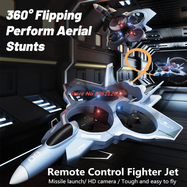 WIFI FPV HD Camera RC Fighter 2.4G Missile Launch Drone Plane  Flying Glider LED Light Foam Radio Airplane Toys Helicopter Gifts 1