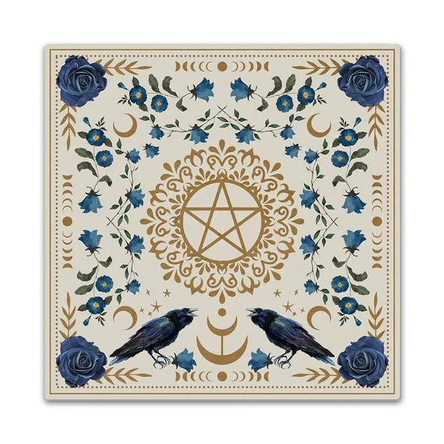 Oltárruha Alter Szövet Nap Hold Virág Tarot Elterjedt Olvasás Mat Witchy Cottagecore Dekoráció Boszorkány Ajándékok - Image 6