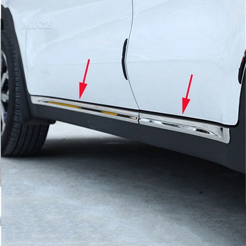 

For KIA Sportage 2016 2017 2018 2019 2020 Stainless Steel Side Skirt Body Guard Molding Trim Cover Car Accessories 2pcs