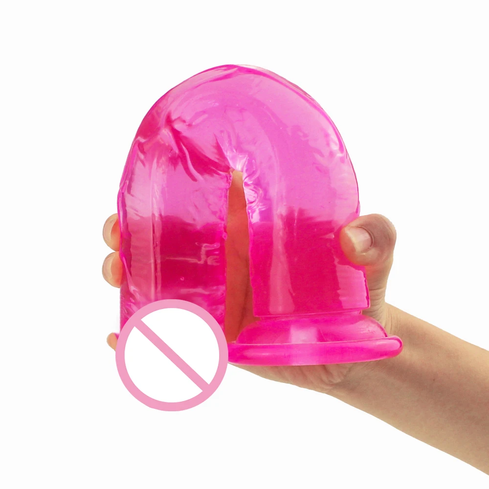 Sex Toys XS/S/M/L/XL/XXL Translucent Soft Jelly Big Dildo Realistic Fake Dick Penis Butt Plug for Woman Men Vagina Anal Massage