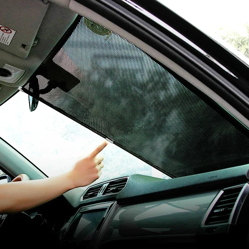 Car Sunshade Curtain Rear Side Window Front/Back Windshield Sun Block Blinks Black Cover Suction Cup Universal Cars windshield sunshades side window sun shade sunshade set sunroof sunshade