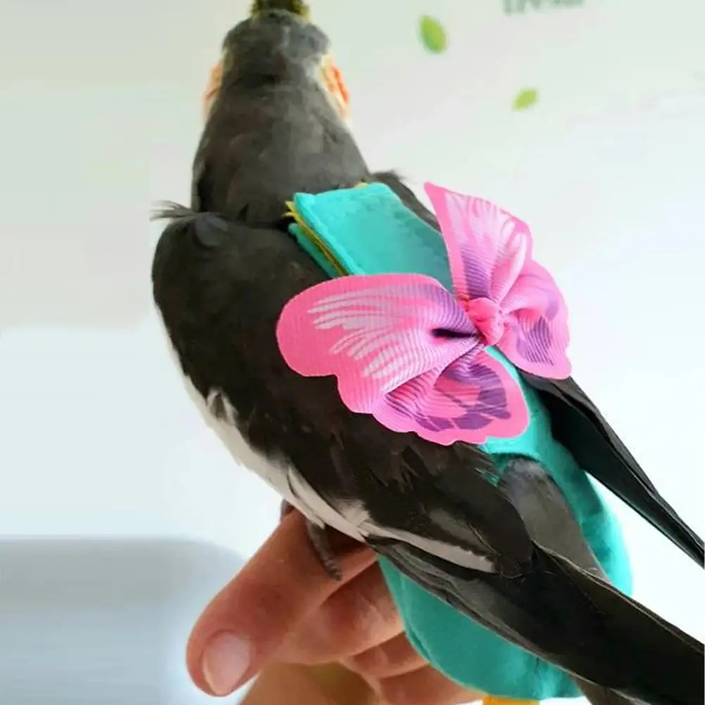 Parrot Bird Diapers With Harness Leash Flight Clothes Suit For Small Medium Birds Parakeets Parrot Cockatiel