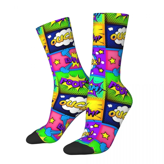 Calcetines divertidos y coloridos para hombre, calcetín con estampado de  dibujos animados, Hip Hop, Harajuku, cómic, regalo novedoso - AliExpress