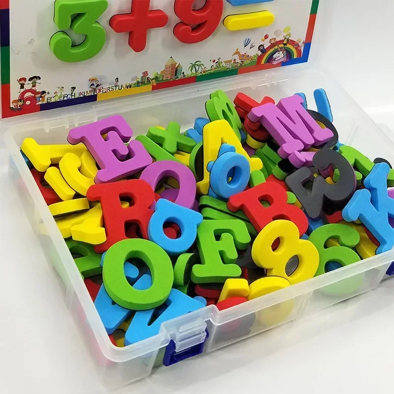 Educational Learning Toy Magnetic Abc Alphabet Montessori Stickers Magnetic Digital Refrigerator Stickers
