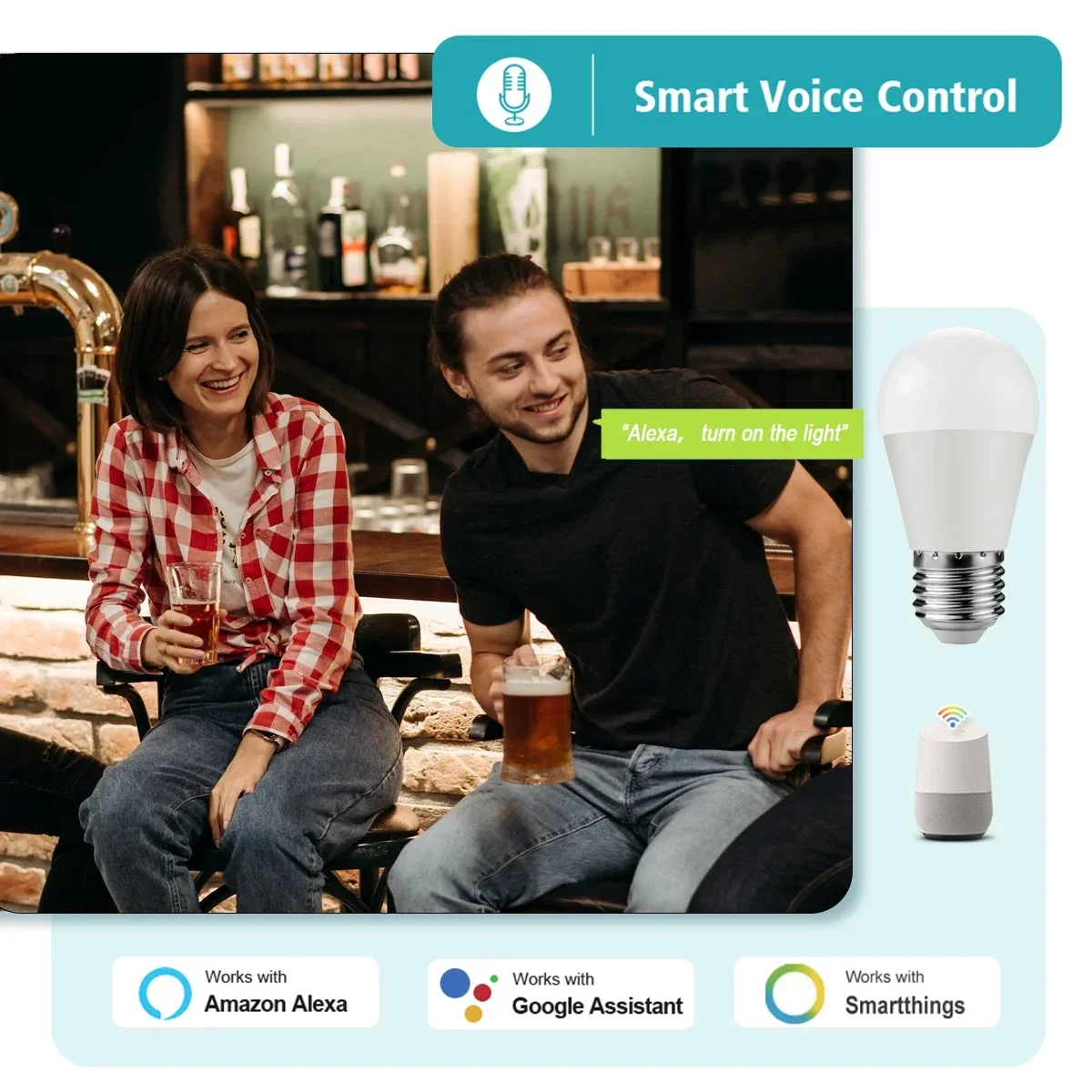 Dimmable Tuya Rgb Smart Bulb Gu10 C37 A60 - Image 2