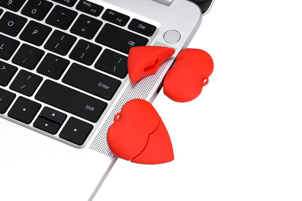 Cartoon Red love Flash Drive 64 GB Pen Drive USB 2.0 Memory Stick 32 GB Portachiavi regalo U Disk Regali di nozze 16 GB 8 GB 4 GB_voghion.com