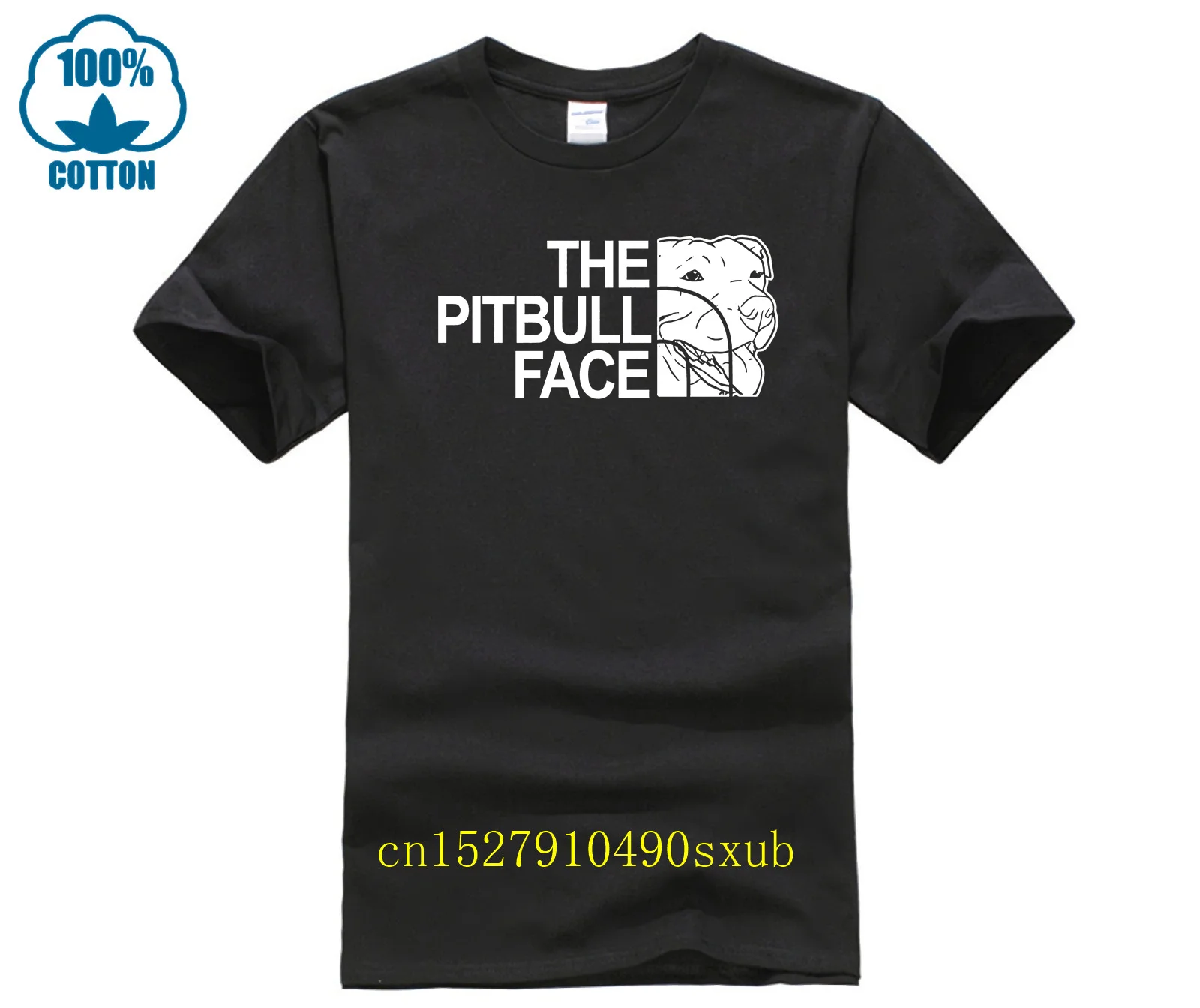 The Pitbull Face Funny Dog Pitbull Magliette Divertenti T Shirt Hipster Estate Manica Corta A Buon Mercato