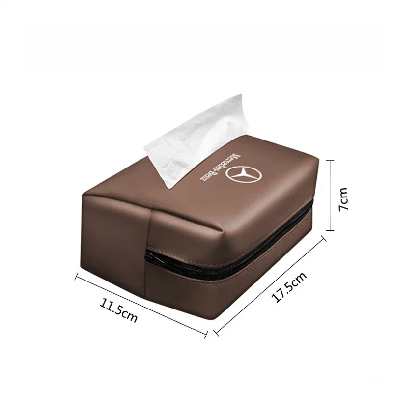 Car tissue box sun visor seat back paper towel storage bag for Mercedes Benz AMG GLE GLS GLC CLA GLA GLK GLB C197 W204 W205 W169