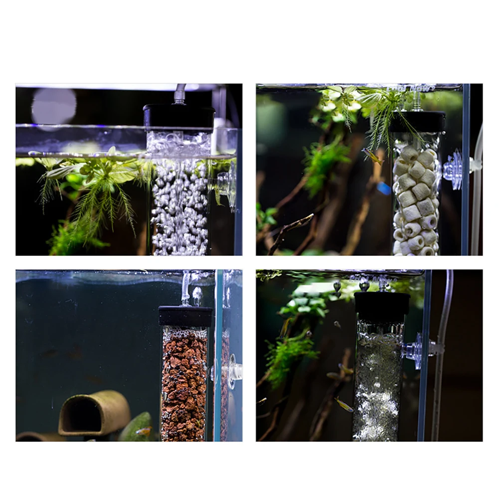 Fish Tank Air Oxygen Pump Oxygen Disintegrator Anti-splash Oxygen Disintegrator Reverse Gas Lift Filter For Home Fish Bowl