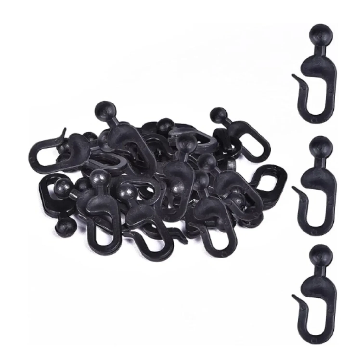 50 Pack Plastic Hooks For Gazebo Curtains & Mosquito