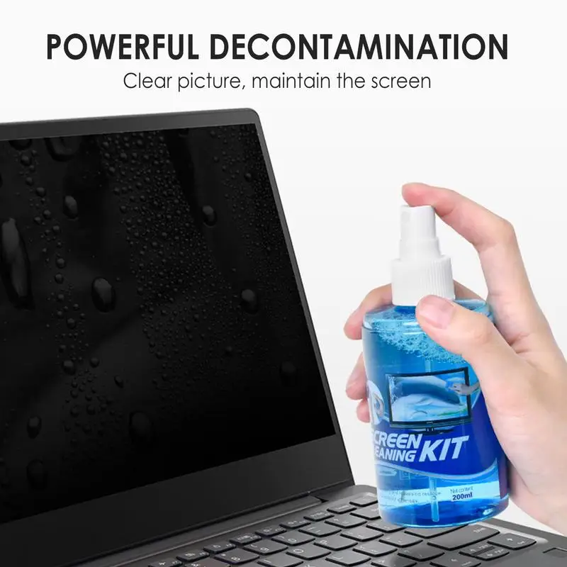 Screen Cleaner Spray Kit TV Screen Cleaner Spray And Wipe Monitor For Smart TVs Monitors & Cars Laptop Includes screen cleaner set,cleaning kit,screen cleaning set,cleaning cloth kit