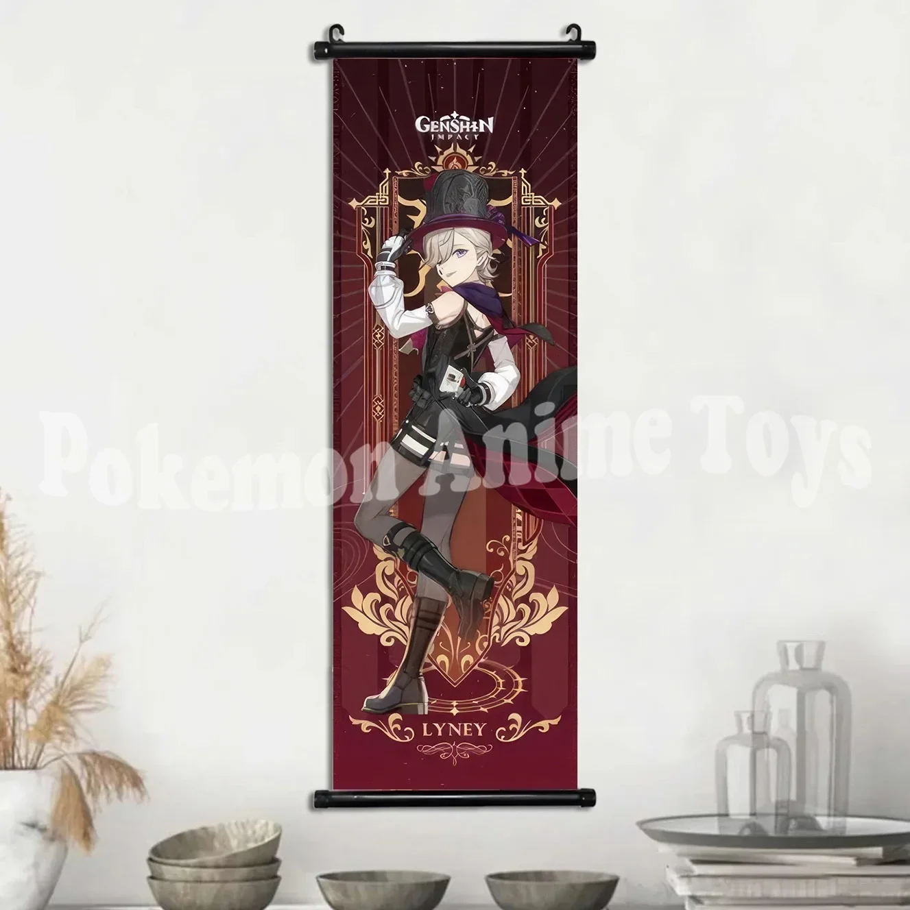 Vibrant Genshin Impact Anime Wall Art Canvas Scroll - Home Decor & Gift
