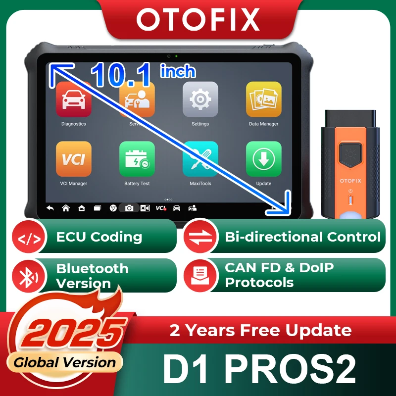 OTOFIX D1 PROS2 herramienta de escaneo bidireccional codificación ECU acceso FCA SGW herramientas digánóticas automotrices CANFD y DOIP 2 años de actualización gratuita