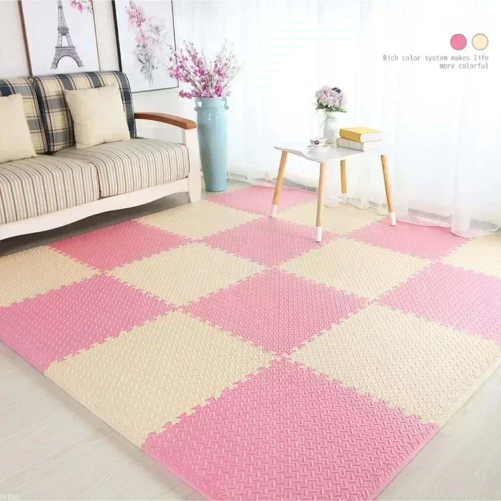 30×30x1.0cm Anti-slip Thickening Puzzle Mat Carpet for Baby Children's Room Game Playing Activity & Livingroom & Bedroom