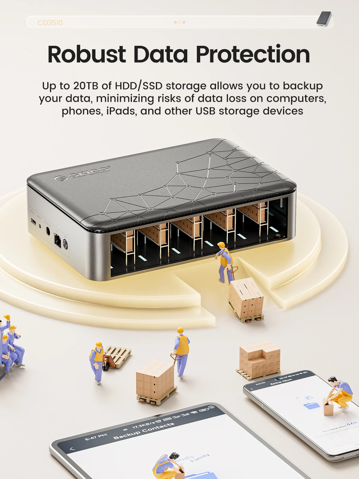 ORICO Personal Cloud Storage Network Attached Storage 2.5'' Hard