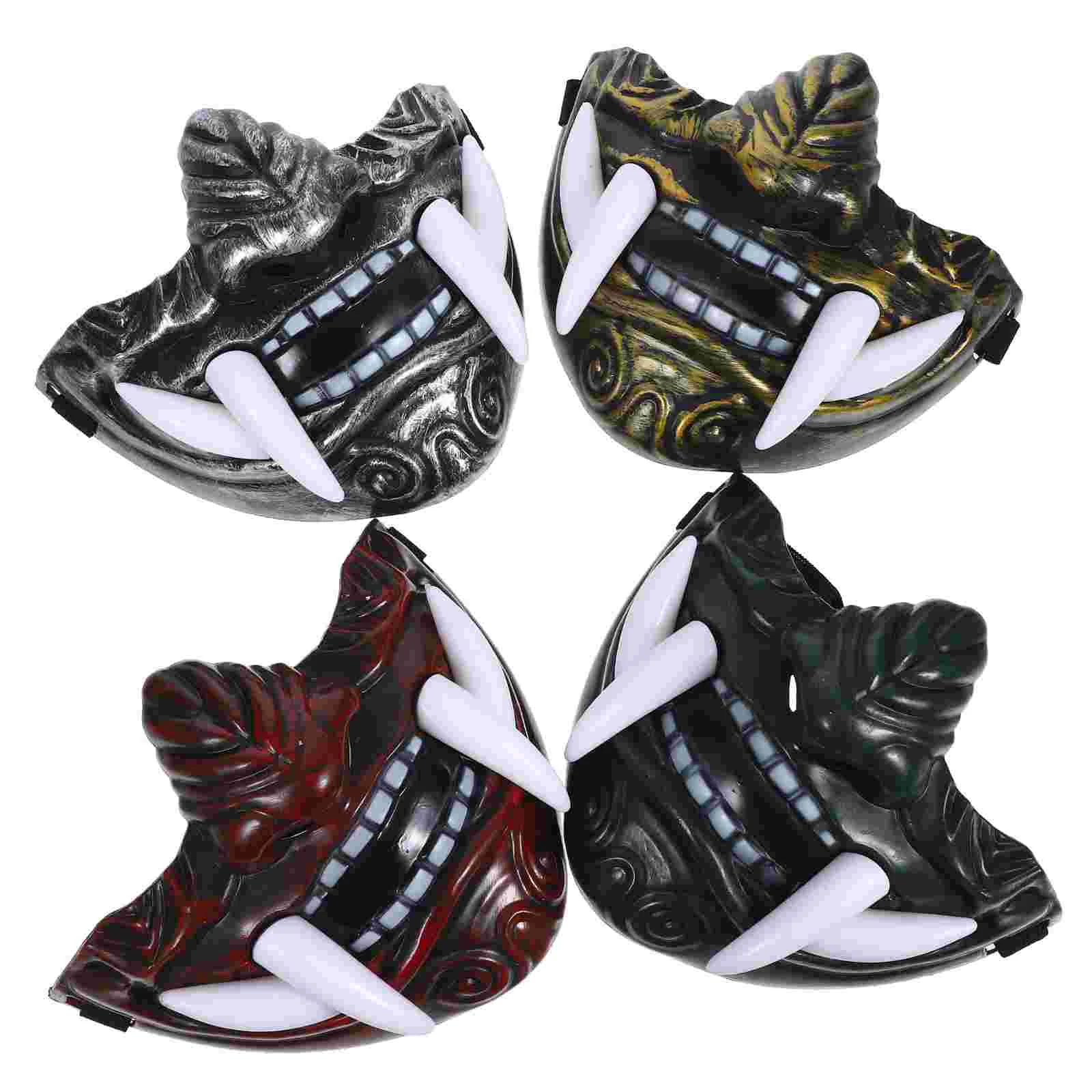 4 Pcs Monster Mask The Japanese Women Party Used Props Cosplay Costume Accessories Emulsion Make up