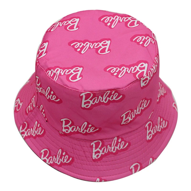 Fashion Barbie Women Fisherman Hat Cute Cartoon Barbie Sun Hat Macaron Casual Hat Ornaments Accessories Girl&Child Holiday Gifts