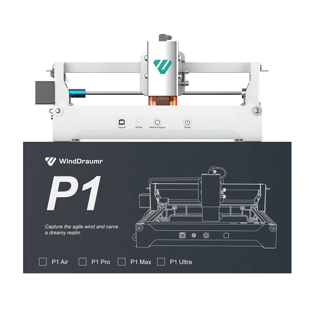 WindDraumr Laser Engraver 3W 5W 10W 1064nm IR Laser Engraving Machine For Metal Wood Leather DIY Laser Cutter Tool CNC Machine