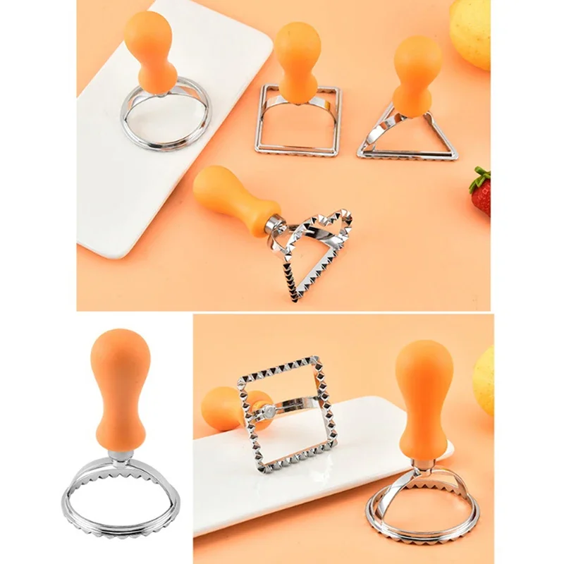 Ravioli Cutter Pastry Press Mold Dumpling Lace Embossing Device Cookie Maker Mold Ravioli Stamp Pizza Cutter Kitchen Baking Tool