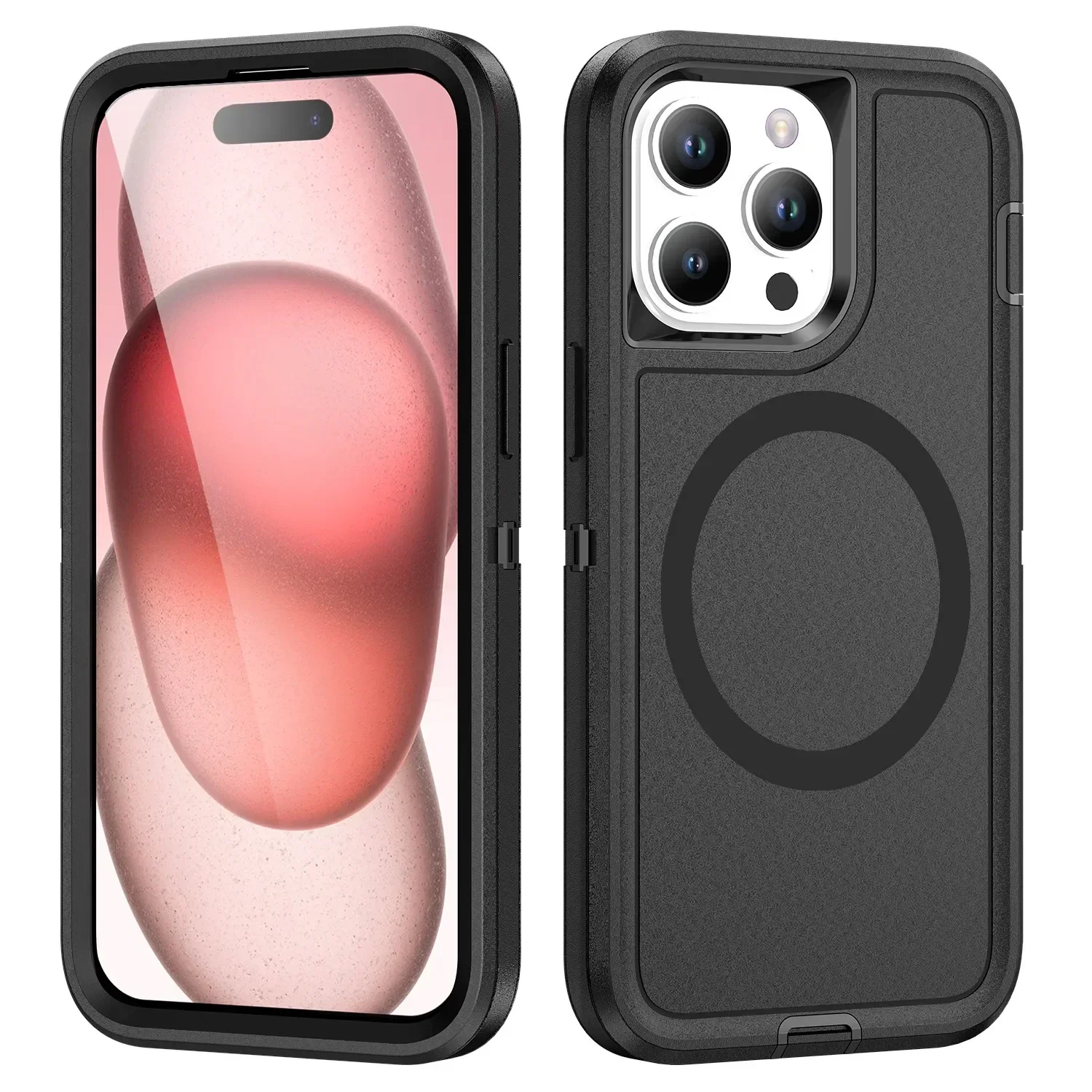Heavy Duty Shock Absorption Full Body Protective Silicone Rubber Phone Case