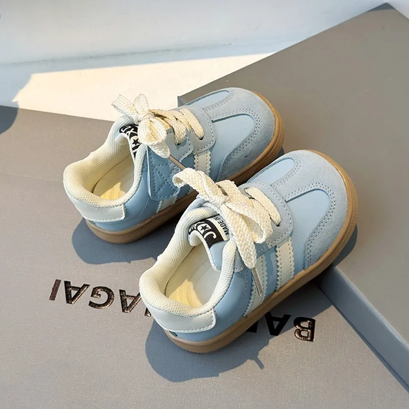 0-6 سنة الأطفال دي أحذية تدريب ربيع الخريف الأزرق تنفس بنين بنات أحذية رسمية لينة عدم الانزلاق الاطفال أحذية رياضية