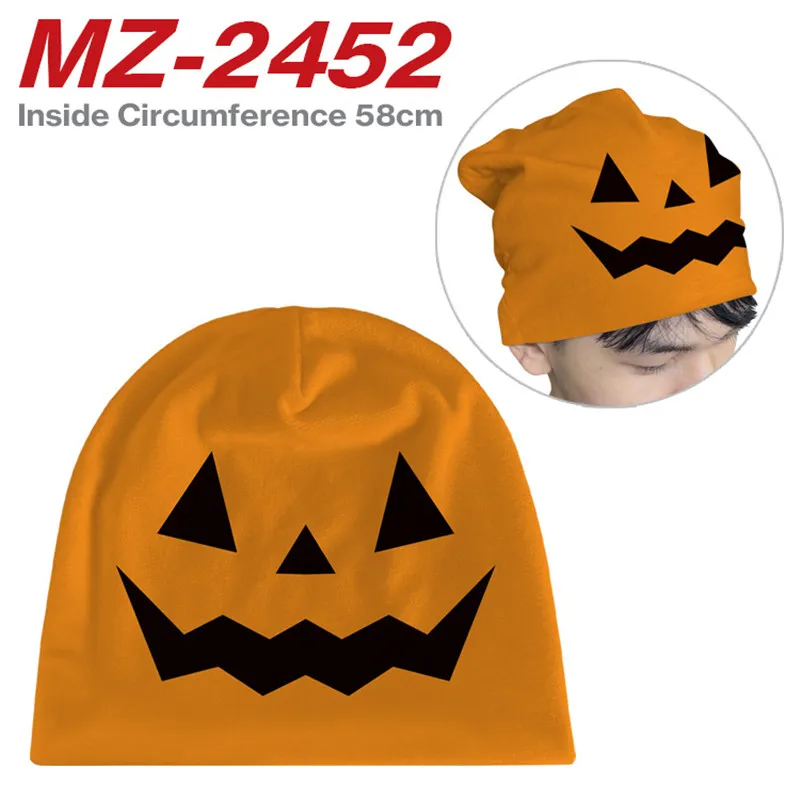 

Halloween Skull Pumpkin Anime Hat Baseball Caps Knitted Winter Warm Hats Men Women Boys Girls Elastic Fully Printed
