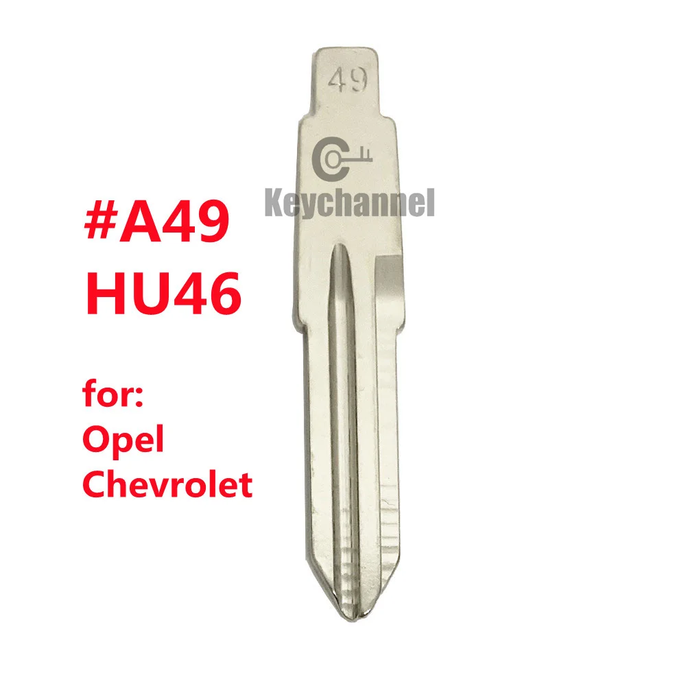Keychannel 10 sztuk #49 uniwersalny kluczyk samochodowy HU46 Uncut puste dla KEYDIY KD VVDI Xhorse dla Opel Antara Chevrolet Sail Daewoo