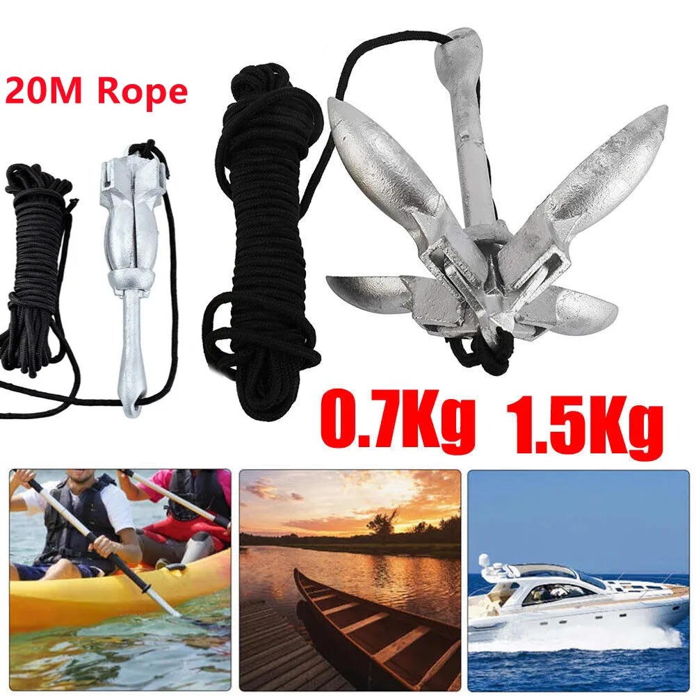 1setKayakFoldingAnchorKitFishingSuppliesAnchorRopeFloatKayak