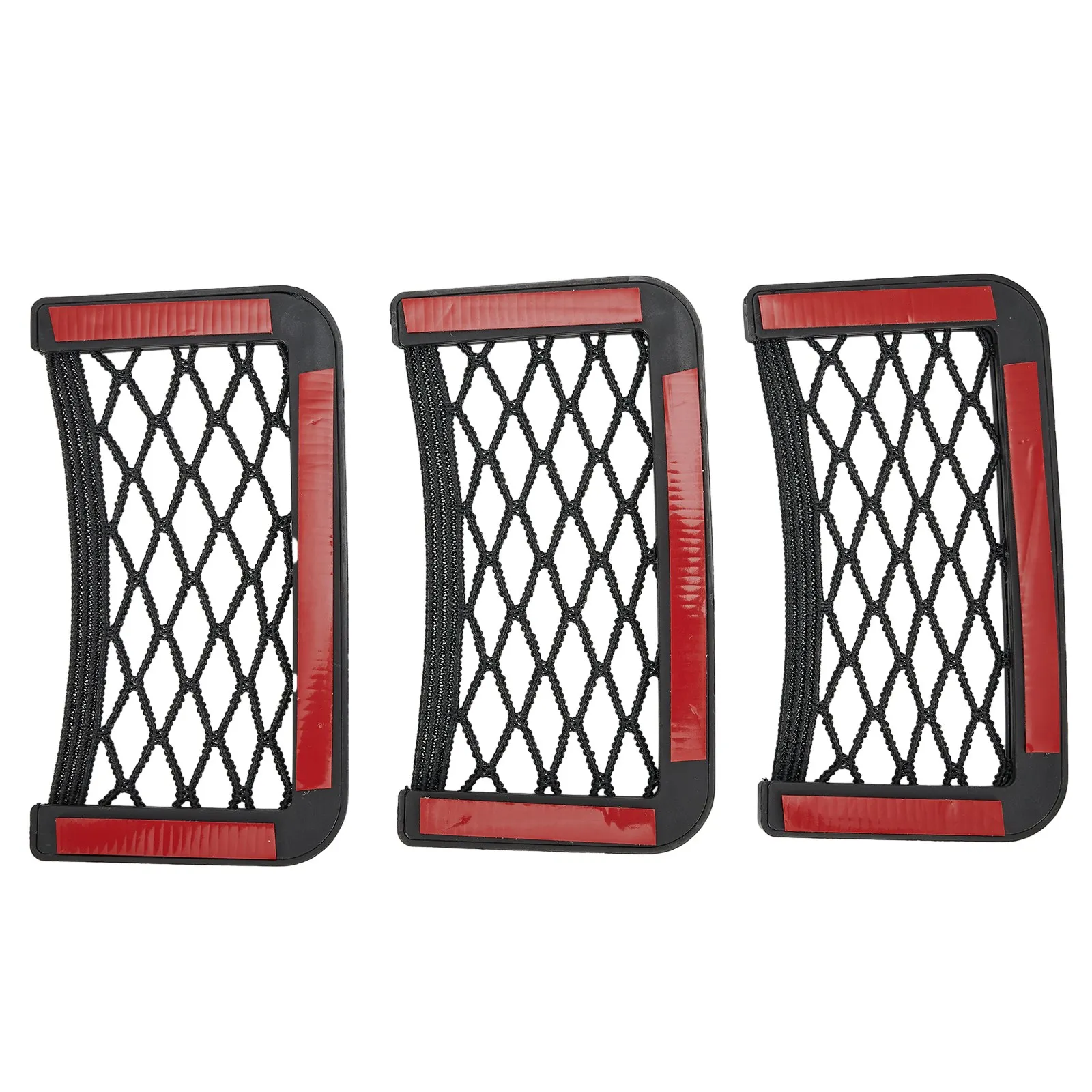 

High Quality New Durable Storage Net Bag Organizer Seat Universal Parts Phone Holder Pocket 3pcs Accessories Back