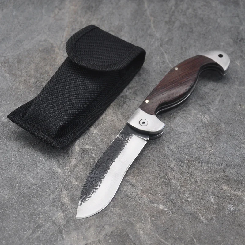 

Damascus Steel Tactical Folding Knives Ebony Handle Outdoor Camping Survival Utility Hunting Knife Portable Pocket Compact Knife