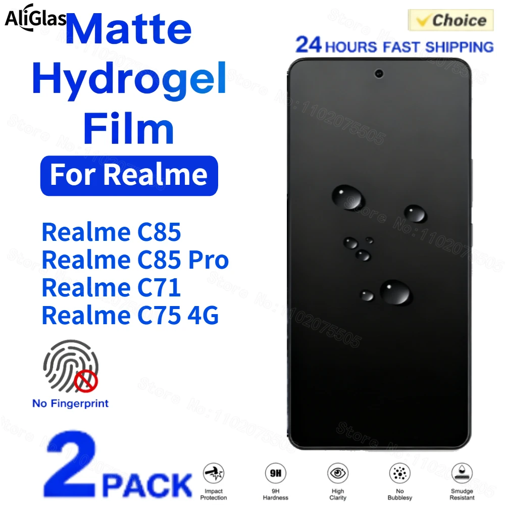 Matte Hydrogel Film 2-Pack: Anti-Fingerprint & Anti-Shatter Screen Protectors