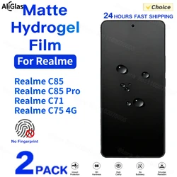 Matte Hydrogel Film 2 - Pack: Anti - Fingerprint & Anti - Shatter Screen Protectors for Matte Hydrogel Film (Realme C75 4G)