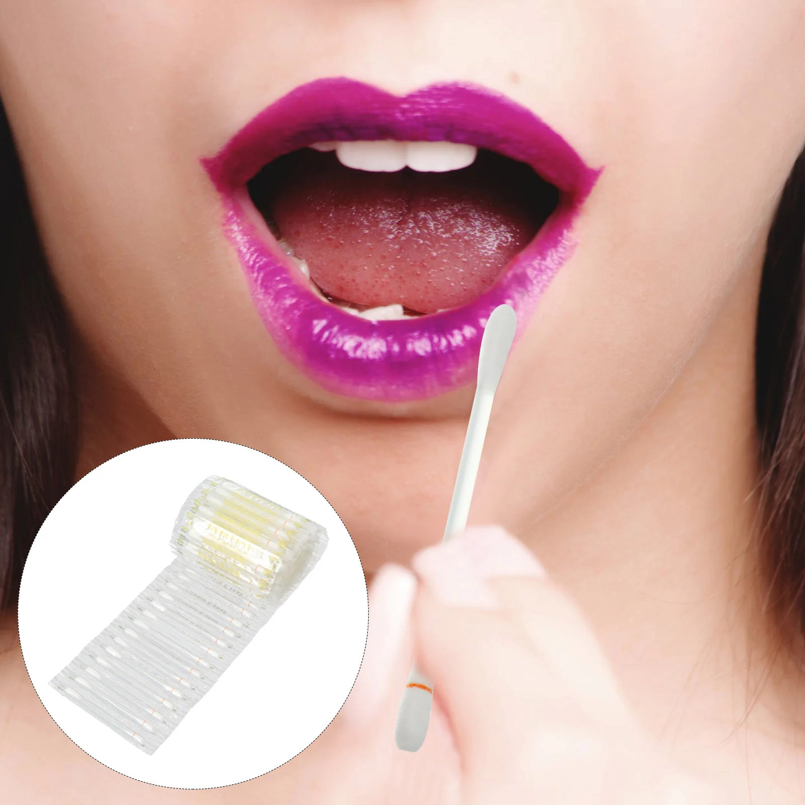 100 Pcs Travel Cotton Swabs Ve Cotton Gum Pointy Stick Lip Absorbent Dental Care Applicators