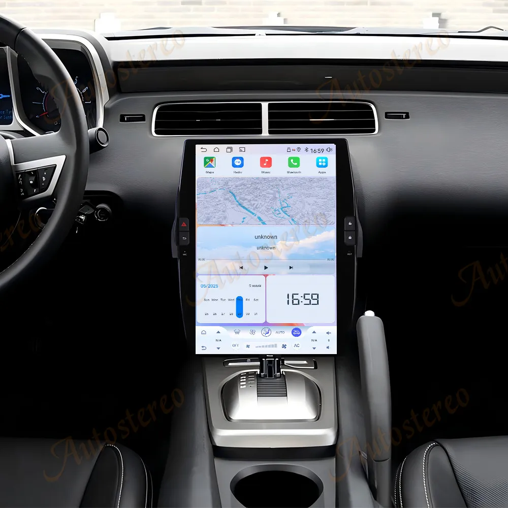 14.4 inch Carplay Android 14 For Chevrolet Camaro 2010-2015 Tesla Screen Car GPS
