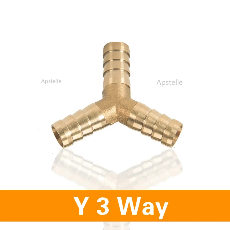 Accesorio de tubería de púa de latón, Conector de 2, 3 y 4 vías para manguera de cobre, accesorios de tubo de agua Pagoda, 4mm, 5mm, 6mm, 8mm, 10mm, 12mm, 16mm, 19mm