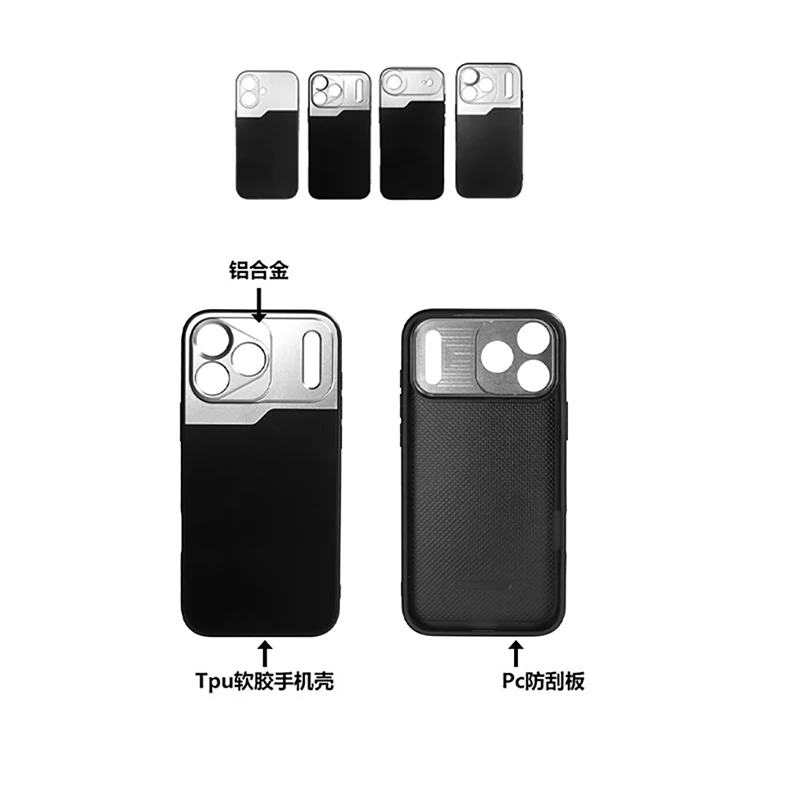 Mini Vlog Protective Mobile Phone Case with Anamorphic Macro & Wide Angle Lens Mount