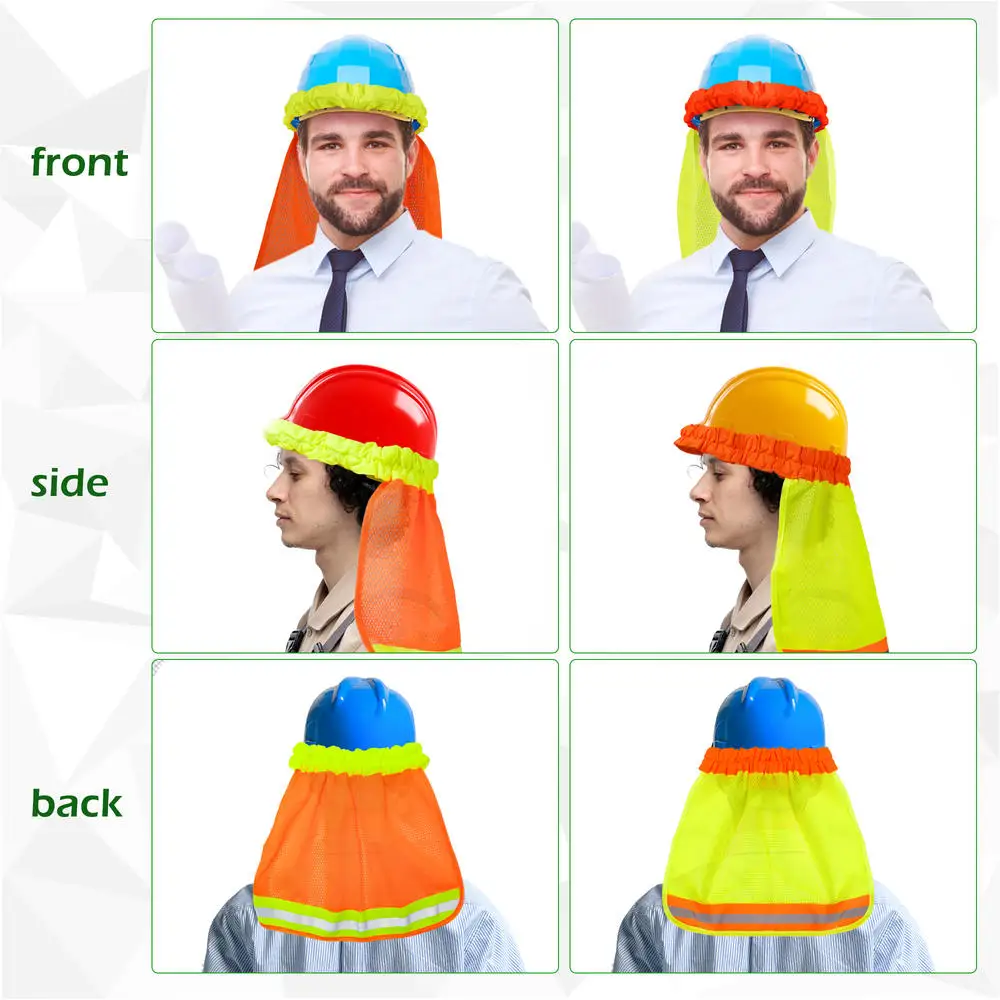 Construction Safety Helmet Visor Cover Hard Hat Sunshade Helmets Reflective  Stripe Cap Cover for Construction Workers Protection