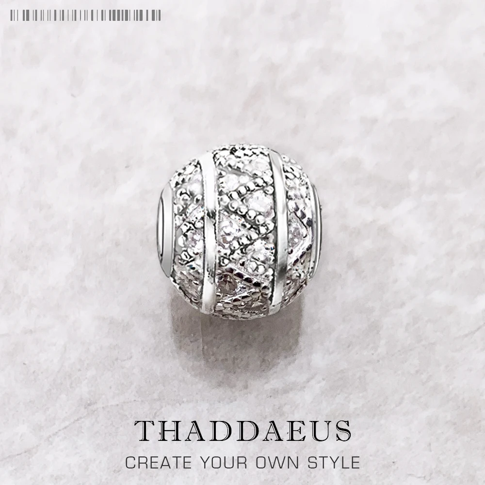 Zig Zag Beads Ball Charm Per Le Donne Diy Fine Jewelry Pure 925 Silver Sterling Europe Gift