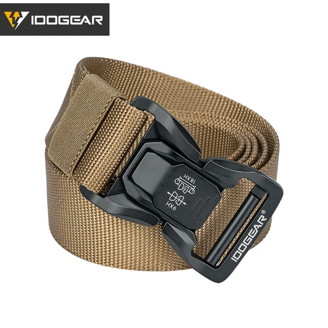 IDOGEAR Tactical Belt 1.5" Quick Release - Adjustable Nylon Waist Belt For Men Military Outdoor Daily Use