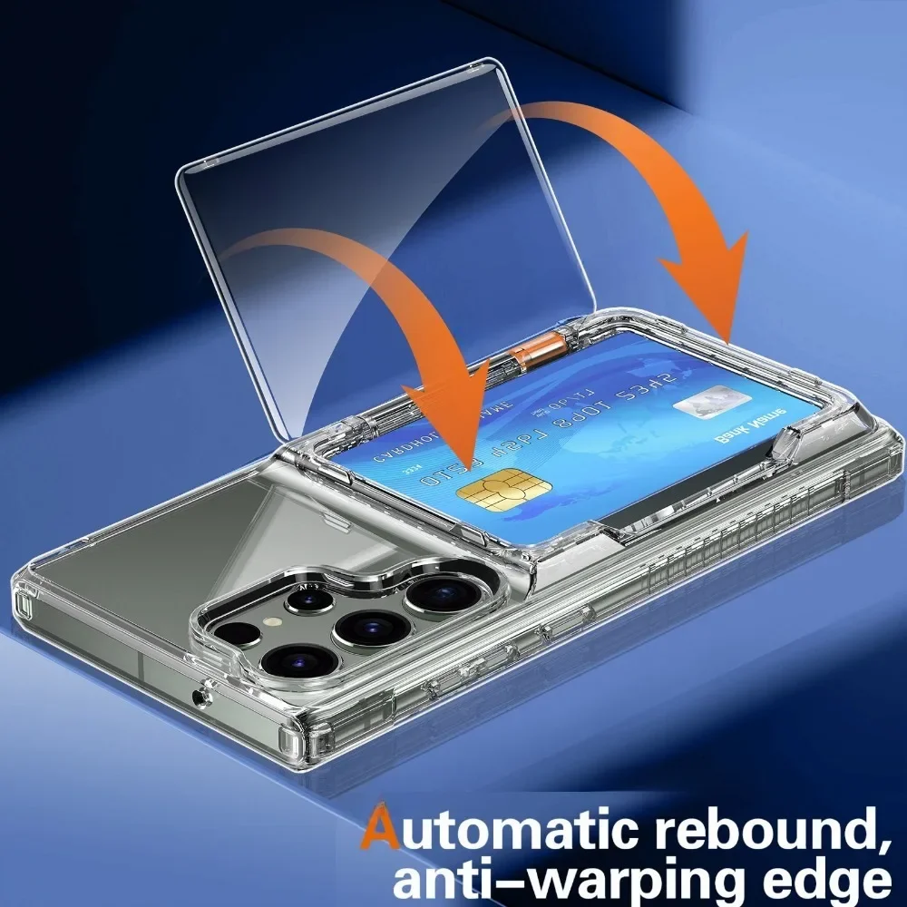 Clear Wallet Phone Case with Credit Card Holder