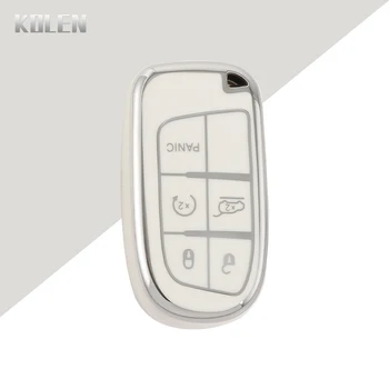 TPU Car Remote Key Case Cover Shell per Jeep Renegade Grand Cherokee per Dodge Ram 1500 Journey Charger Challenger Fiat Durango - TPU Car Remote Key Case Cover Shell per Jeep Renegade Grand Cherokee per Dodge Ram
