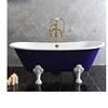 67" Freestanding Luxury Bathtub Cast Iron Double Ended Enamel Claw Paw Feet Tub Multi-Color Custom Built sw1022 5