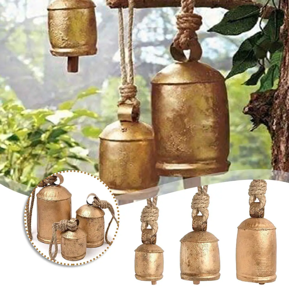 

Giant Harmony Cow Bells Large Vintage Handmade Rustic Lucky Christmas Antique Bell Christmas Courtyard Wind Chimes Decor